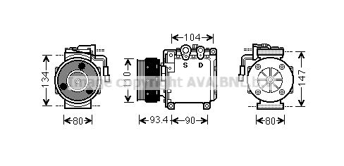 AVA QUALITY COOLING Kompressori, ilmastointilaite MTK212